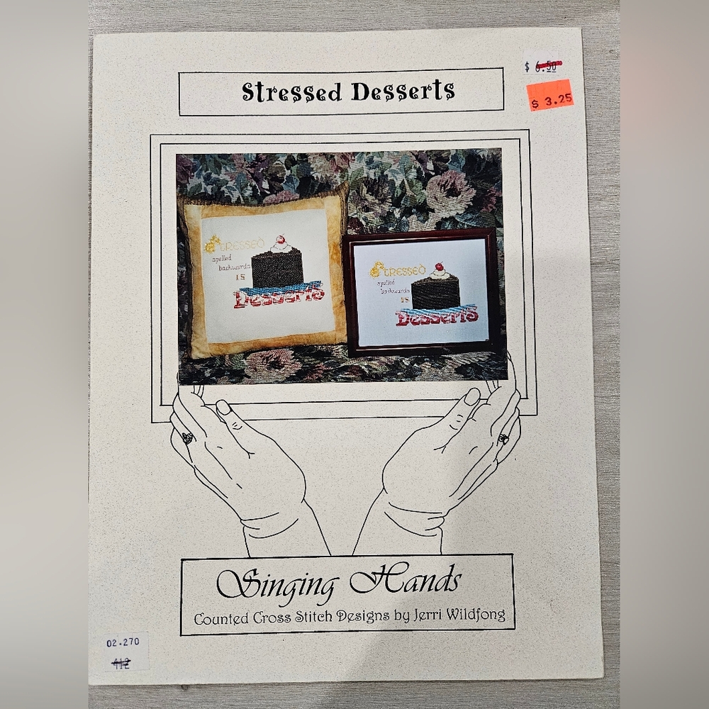 Stressed Spelled Backwards Is Desserts Chocolate Cake Counted Cross Stitch Chart